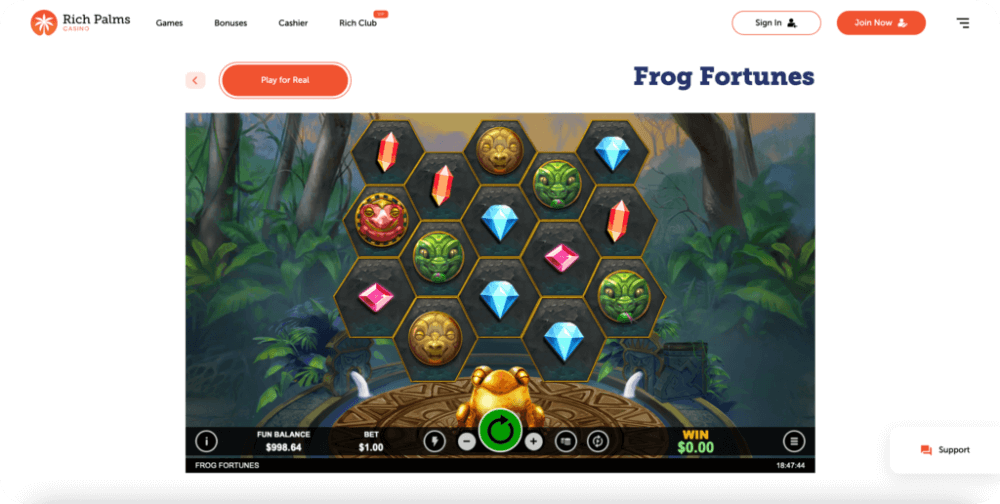 Frog Fortunes RTG Slot Game