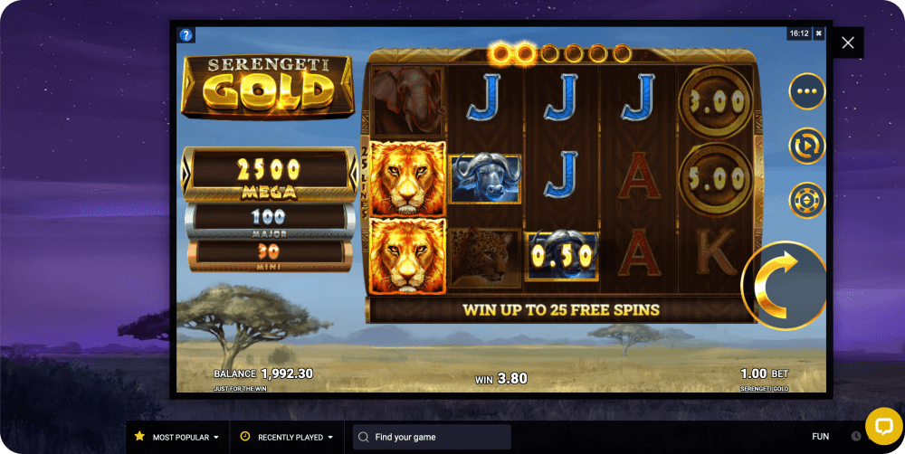 Serengeti Gold Microgaming Slot Game