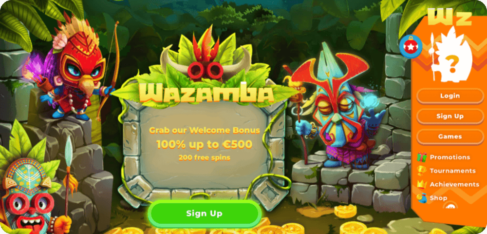 Wazamba sign up