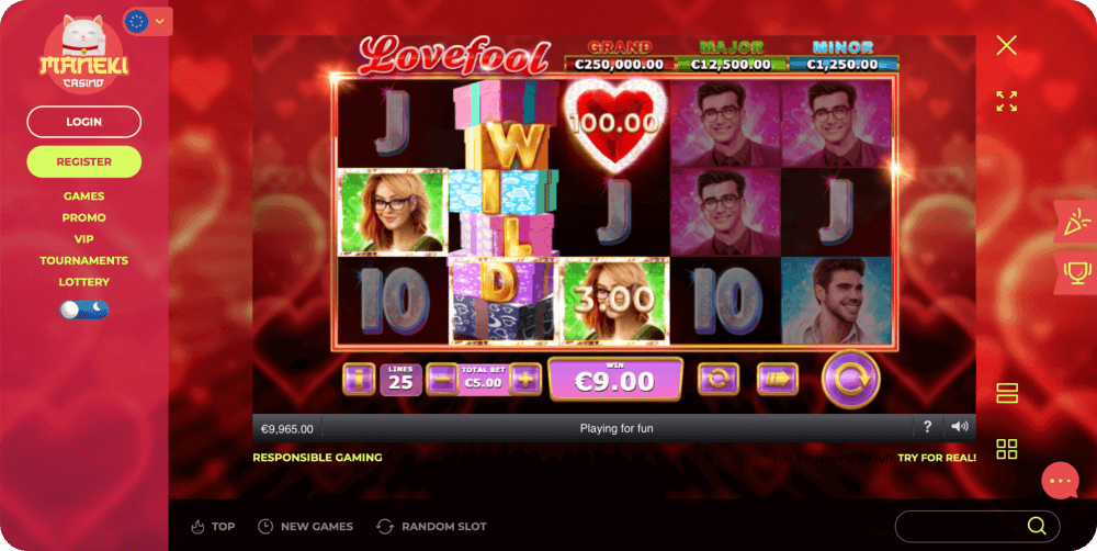 Playtech Lovefool Online Casino Slot Game