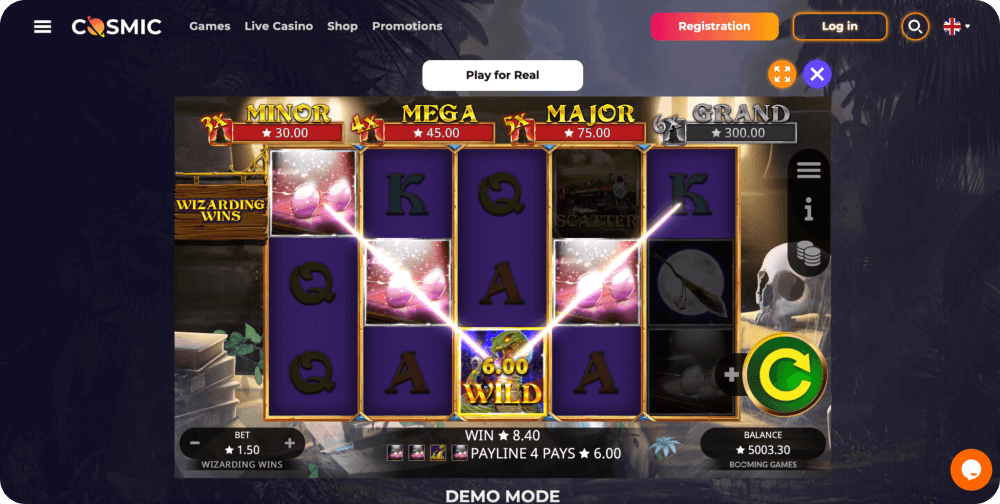 Wizarding Wins Booming Games Slot