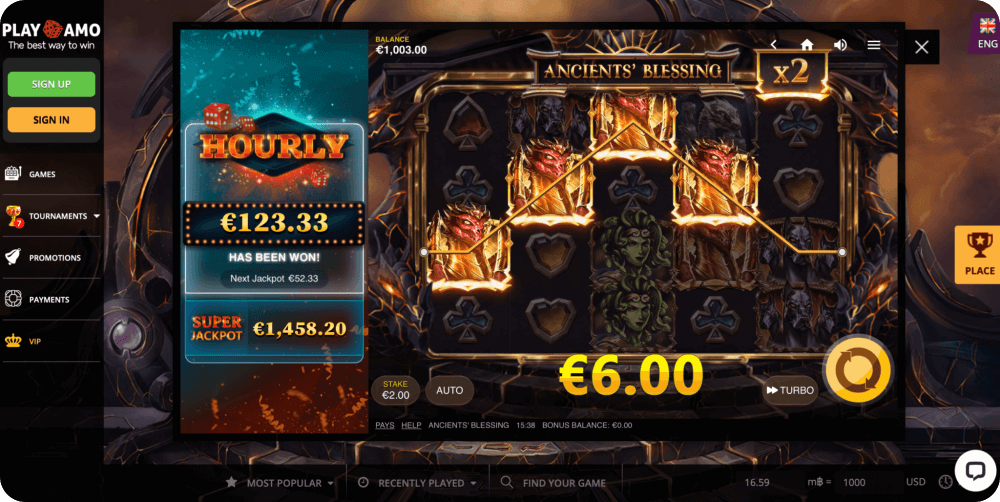 Ancients Blessing Red Tiger Gaming Slot Game
