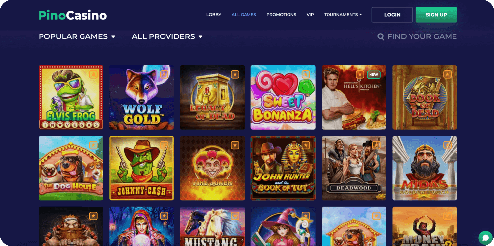 Online Casino Games Lobby