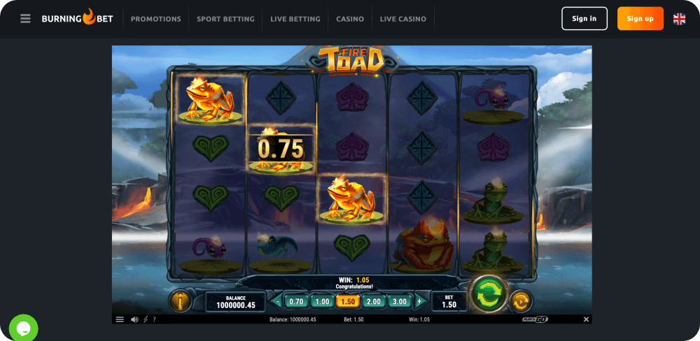 Fire Toad Slot Playngo