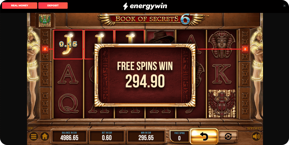 book of secrets 6 slot synot games free spins win