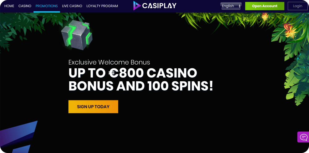 Casino welcome bonus